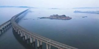 平潭的海峽公鐵跨海大橋。圖／人民網