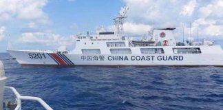 中國海警船5日現身仁愛礁附近，並阻擋菲軍方往仁愛礁運補物資。圖／取材網易