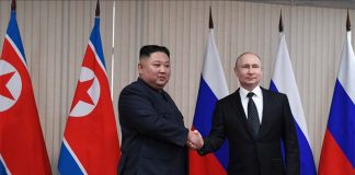 外媒報導，北韓領導人金正恩計劃前往俄國與普丁會面，圖為兩人2019年的合影。圖／取自新華社