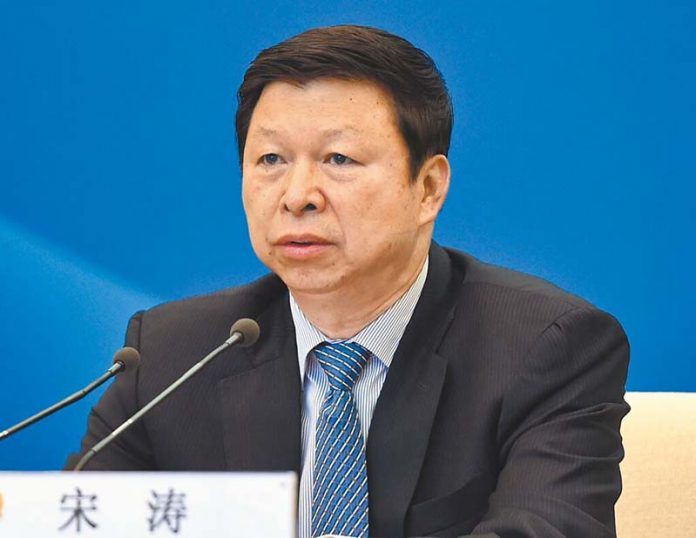 大陸國台辦主任宋濤在浙江台灣合作周開幕式表示，只有堅持九二共識、反對台獨，兩岸關係才能回到和平發展的正確軌道。（中新社）