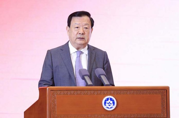 夏寶龍今年4月訪港6天，進行「全方位考察」。圖／取材香港中通社