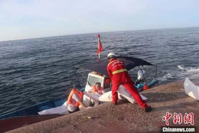 兩岸海上搜救並未因兩岸關係不睦中斷，圖為福建籍散貨船「宏翔819」2020年7月航經台灣淺灘海域翻沉，時經廣東海上搜救中心聯合福建海上搜救中心、台灣相關單位進行救援。圖／取材中新社