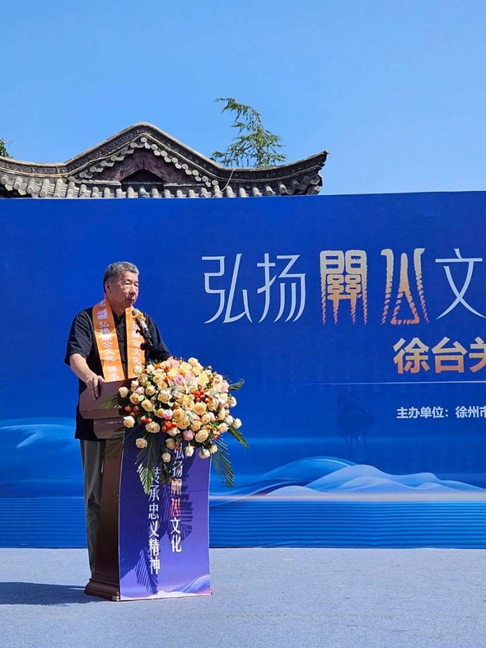張亞中表示，關公的忠義精神，為中華文明的薪火相傳撐起民族脊樑。