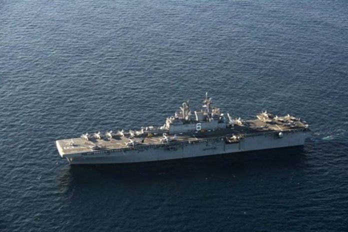 美軍兩棲攻擊艦美利堅號（USS America）。圖／取自美軍陸戰隊官網
