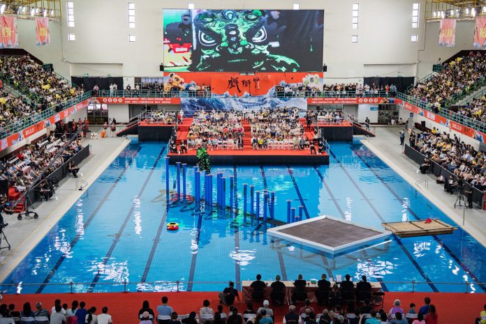 2025高雄戲獅甲　國際泳池5米高樁超炫技　明日高雄巨蛋決戰獅王寶座