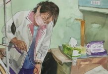 醫師畫家郭宗正總裁 在病床前作畫很特別 醫師畫家郭宗正總裁-在病床前作畫很特別