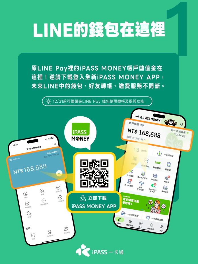 一卡通宣布持續與line平台深度合作　提前下載ipass-money-app-　讓line中錢包、轉帳、繳費服務不間斷