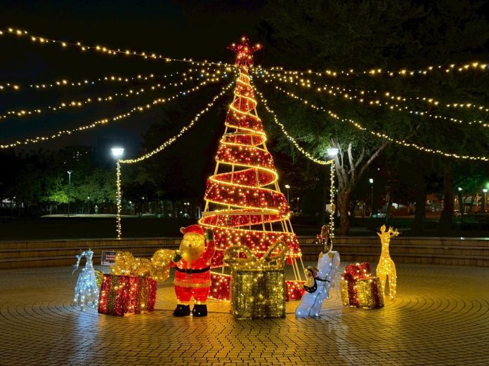 歲末點亮幸福城！　中市豐富、湧泉公園率先點燈迎接最美聖誕夜