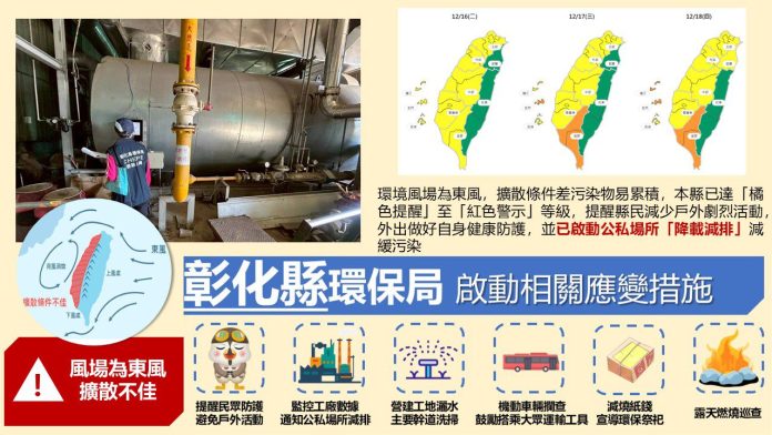 因應空品不良 彰化縣環保局已啟動應變並請縣民做好自身健康防護 因應空品不良 彰化縣環保局已啟動應變並請縣民做好自身健康防護