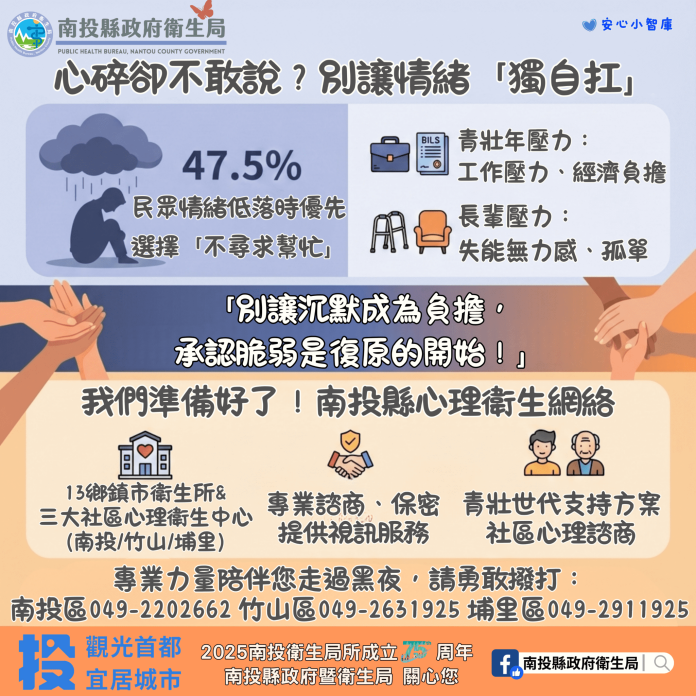 投縣府籲正視你的「辛」照不宣 擁抱希望 從「心」出發 投縣府籲正視你的「辛」照不宣 擁抱希望 從「心」出發