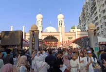 歡慶伊斯蘭開齋節 台中清真寺湧進3000名穆斯林同樂