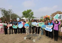 雲縣府於西螺舉辦植樹節活動 大小朋友在埔心安定公園一同種下綠意