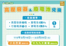 廢電池變好禮 嘉義市攜手賣場推回收兌換16日開跑