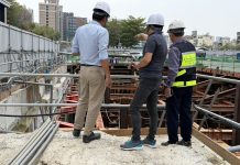 建工地違法排水致綠川水質變色 中市府跨局處稽查取締