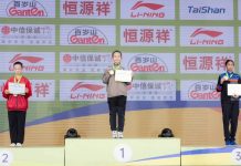 巾幗無畏傳捷報 彰化縣陽明國中蕭彥煣勇奪世界青少年武術錦標賽金牌