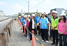 縣長王惠美視察番雅溝排水第6期改善工程 完成番雅溝全部急要段整治