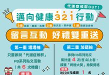 嘉縣「代謝症候群OUT 邁向健康321行動」線上留言 好禮雙重送
