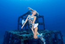 賴心雅一頭栽入水 11年練成水模教母真人版美人魚