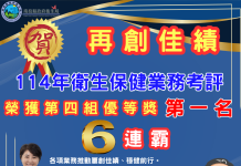 南投縣衛生保健 六連霸考評第一